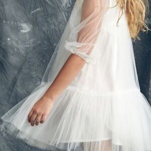Elegant White Kids Formal Dress